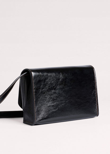 ME+EM Accessories Black Leather Clutch + Crossbody Bag