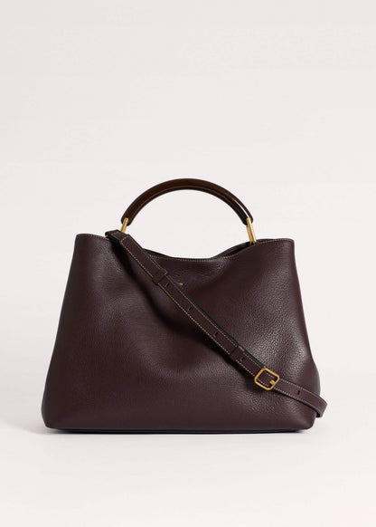 ME+EM Accessories Red Leather Soft Constructed Day Bag
