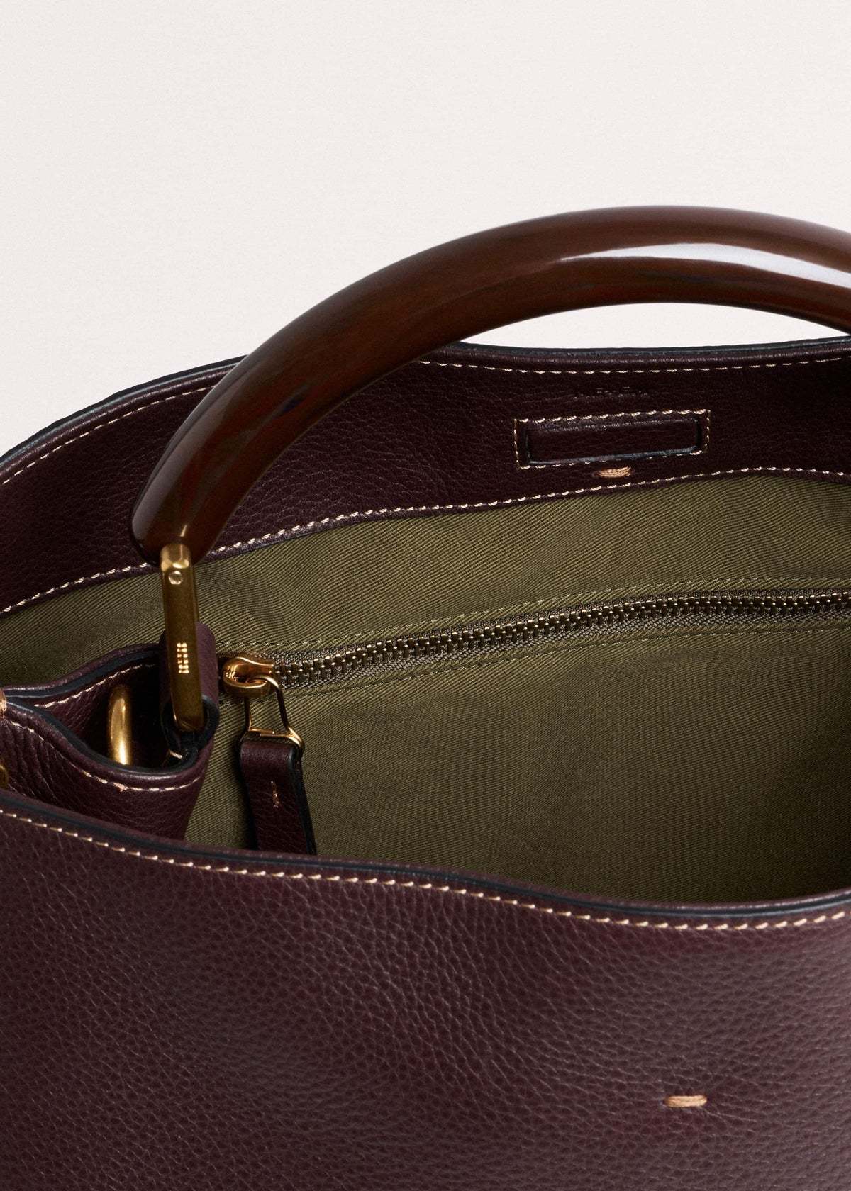 ME+EM Accessories Red Leather Soft Constructed Day Bag