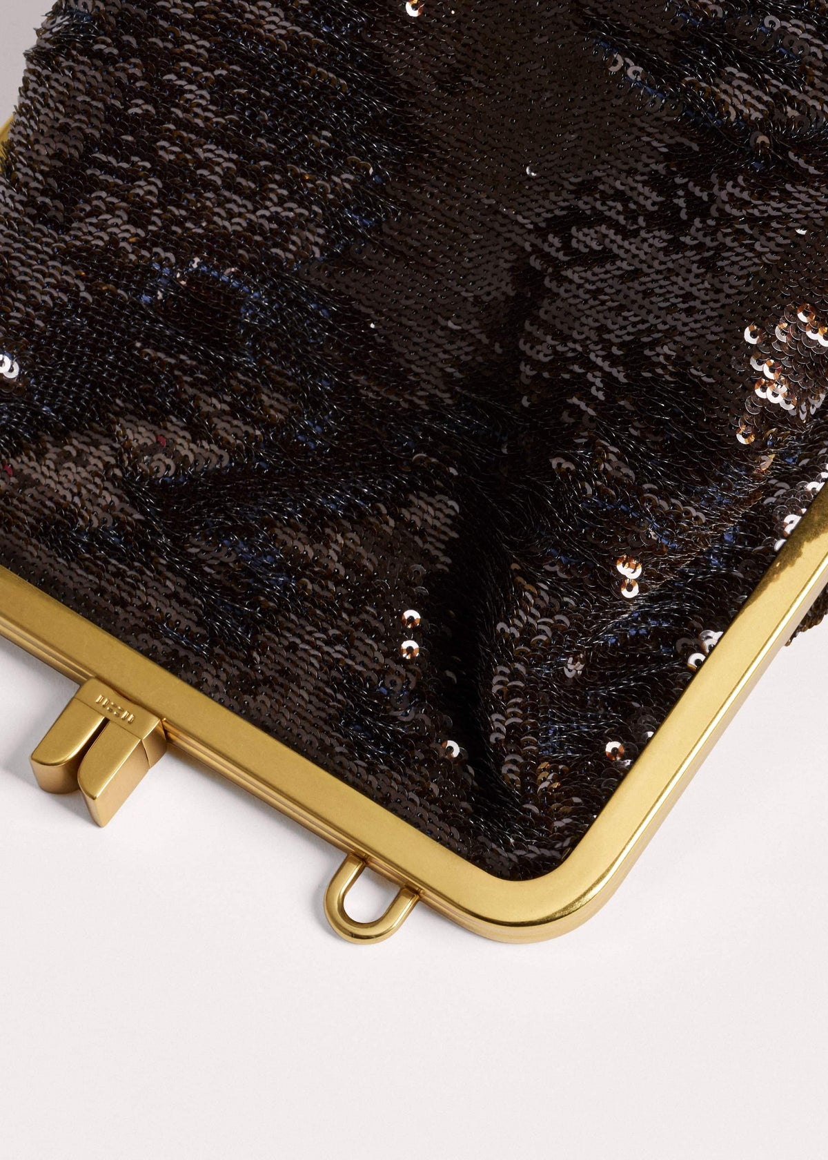 ME+EM Accessories Brown Sequin Evening Bag