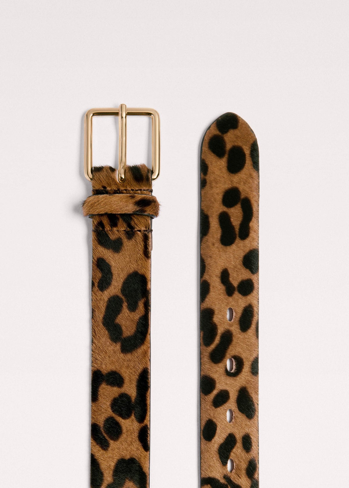 ME+EM Accessories Brown Leopard Print Classic Belt
