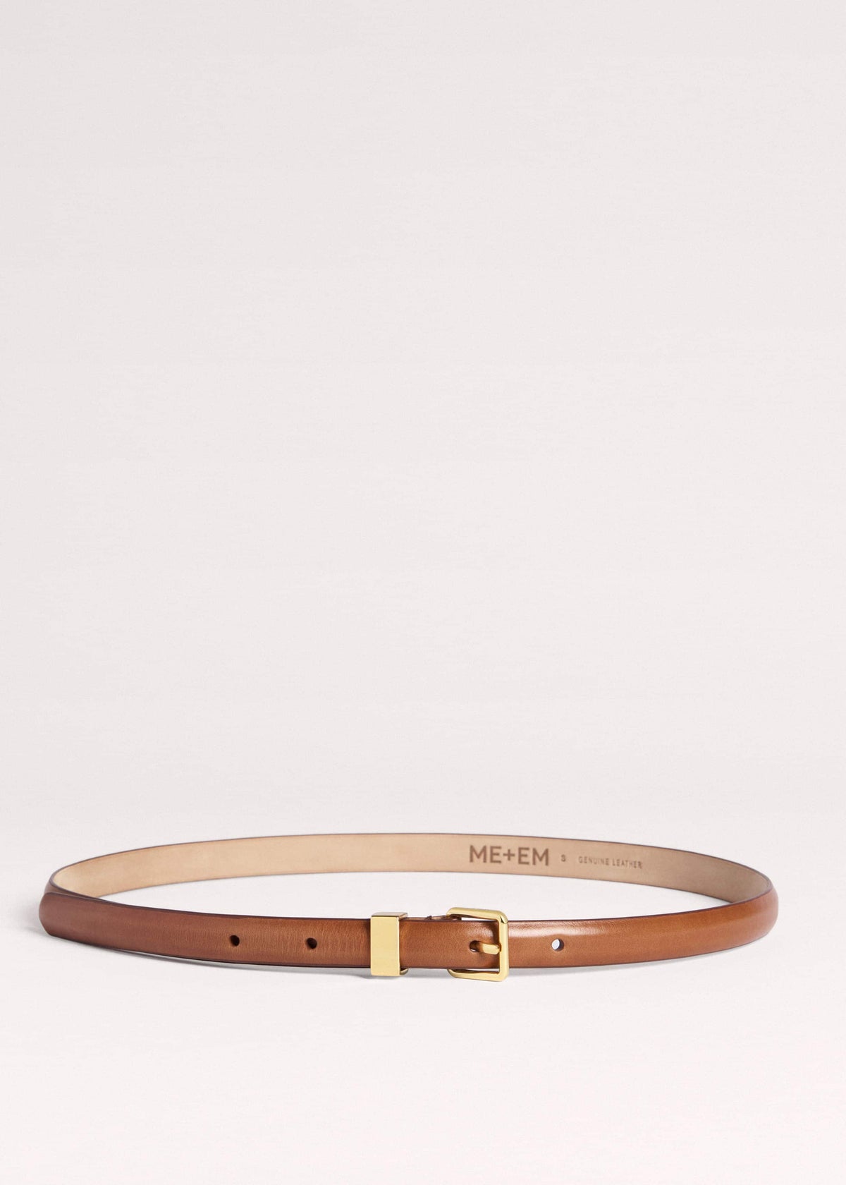ME+EM Accessories Brown Skinny Belt
