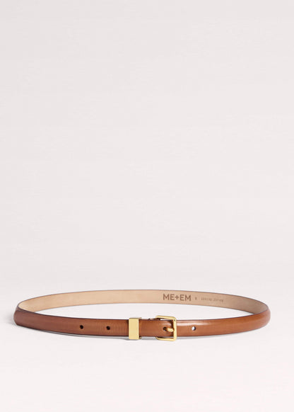 ME+EM Accessories Brown Skinny Belt