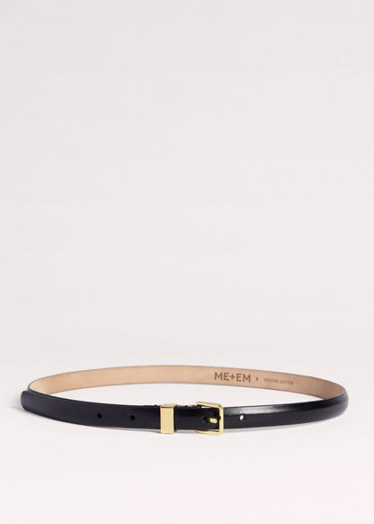 ME+EM Accessories Black Skinny Belt