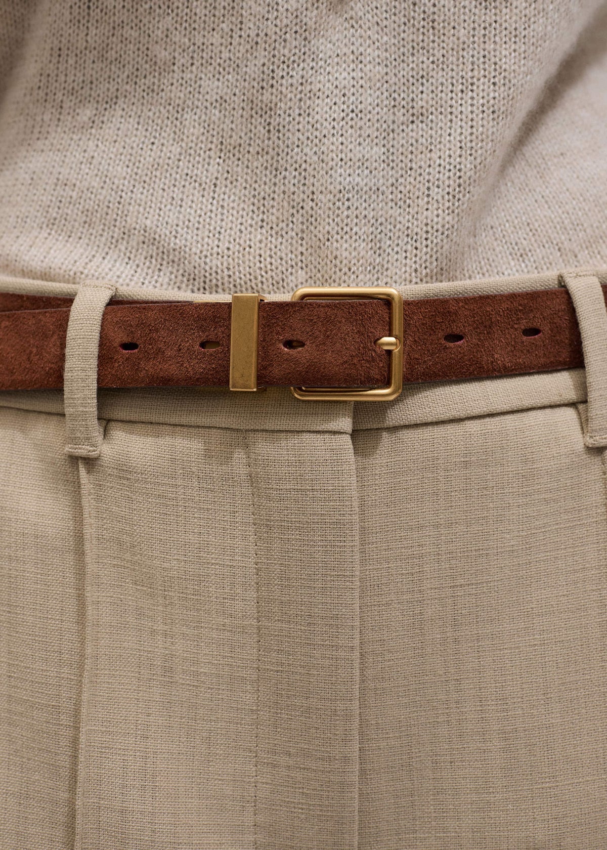 ME+EM Accessories Red Italian Croc Print Reversible Belt