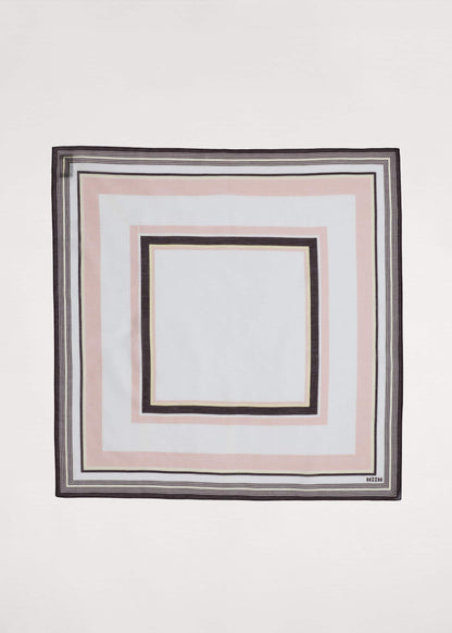 ME+EM Accessories Pink Multi Stripe Border Scarf