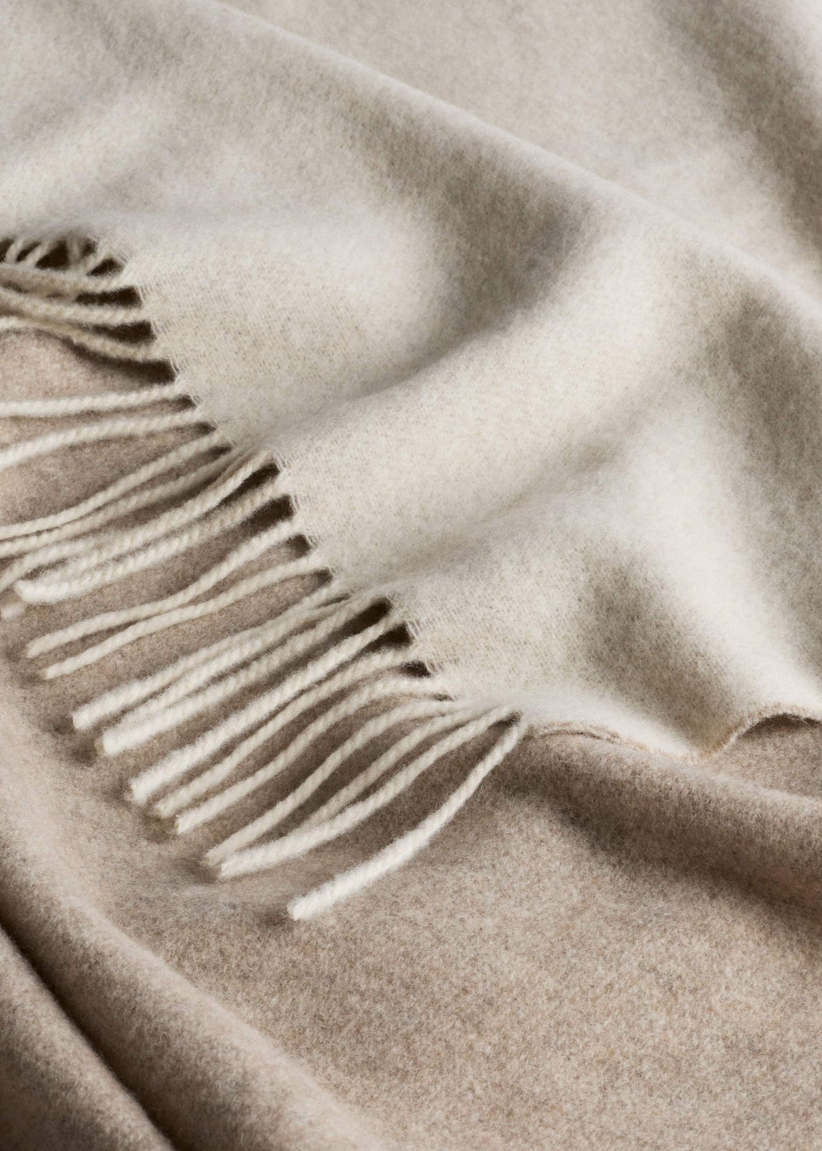 ME+EM Accessories Cream Cashmere Blend Travel Scarf