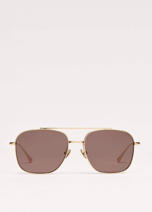 ME+EM Accessories Chocolate Brown Aviator Sunglasses