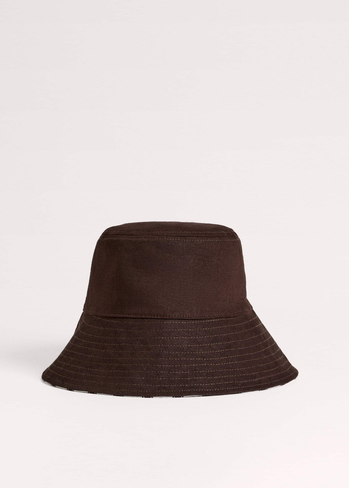 ME+EM Accessories Brown Striped Reversible Bucket Hat